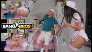 BANGBROS - Busty Mexican Healthcare Worker With Big Ass Hanging Out Her Uniform Goes The Extra Mile For Client